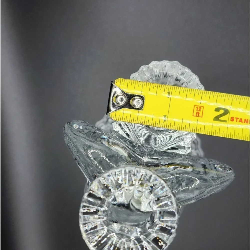 Vintage crystal angel candle holder